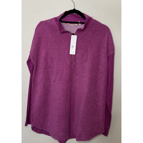 NWT Soft Surroundings Adalyn Retro Rose Fleece Tunic Pullover Sweatshirt Sz M - Picture 4 of 9